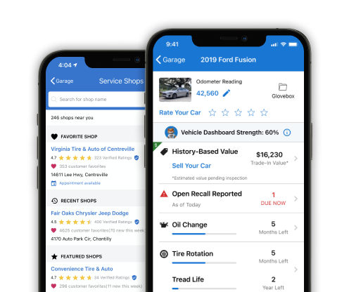 Phones with the Car Care app installed